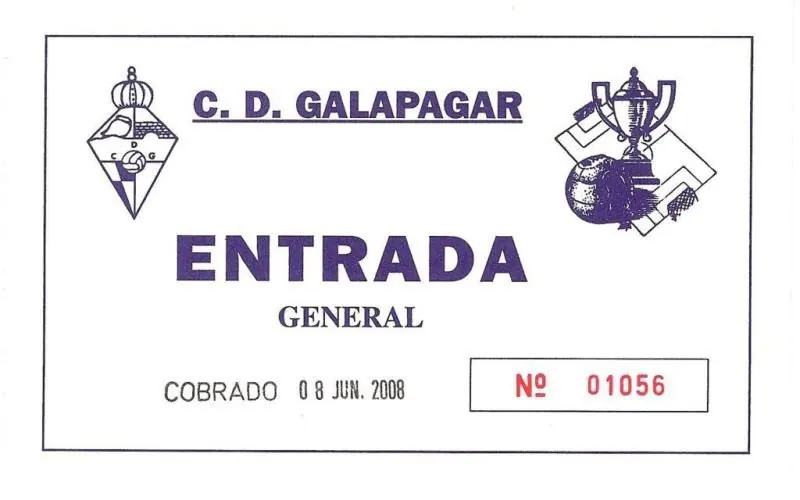 Entrada antigua de un partido del Carabanchel