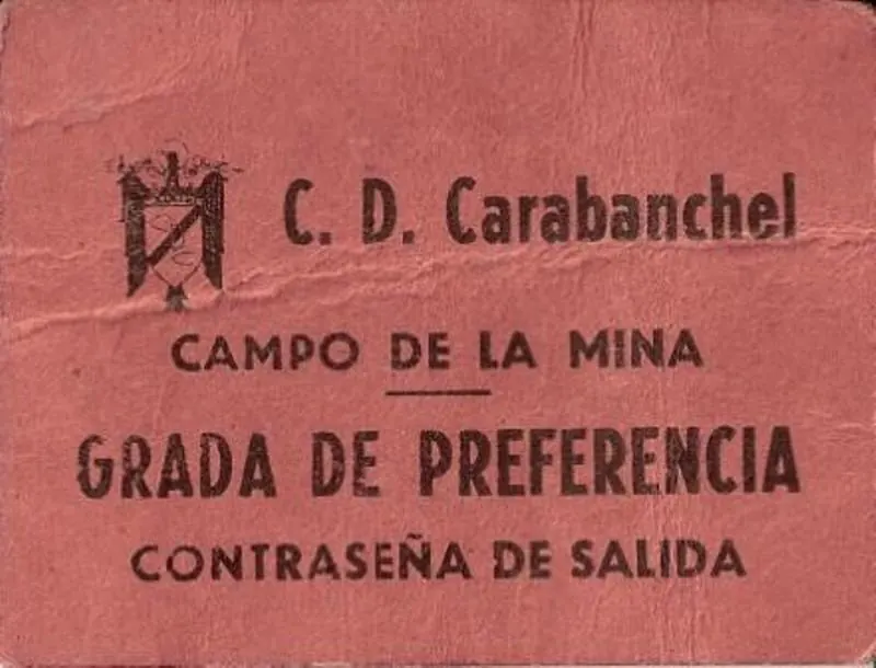 Entrada de grada de preferencia del Campo de La Mina, del archivo del club