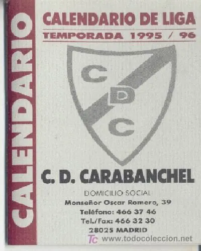 Documento del archivo del club: calendarios, lotería, peñas y cartas