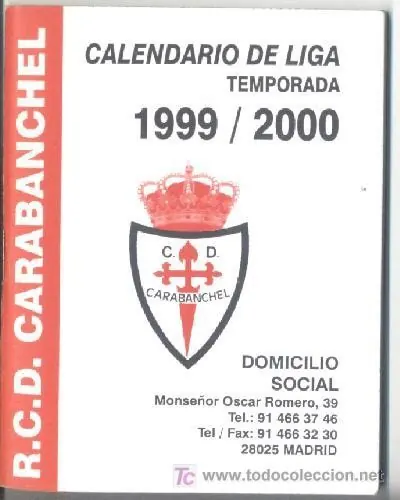 Documento del archivo del club: calendarios, lotería, peñas y cartas